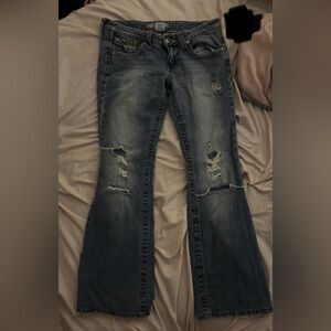 Y2K baddie low rise slightly flared jeans